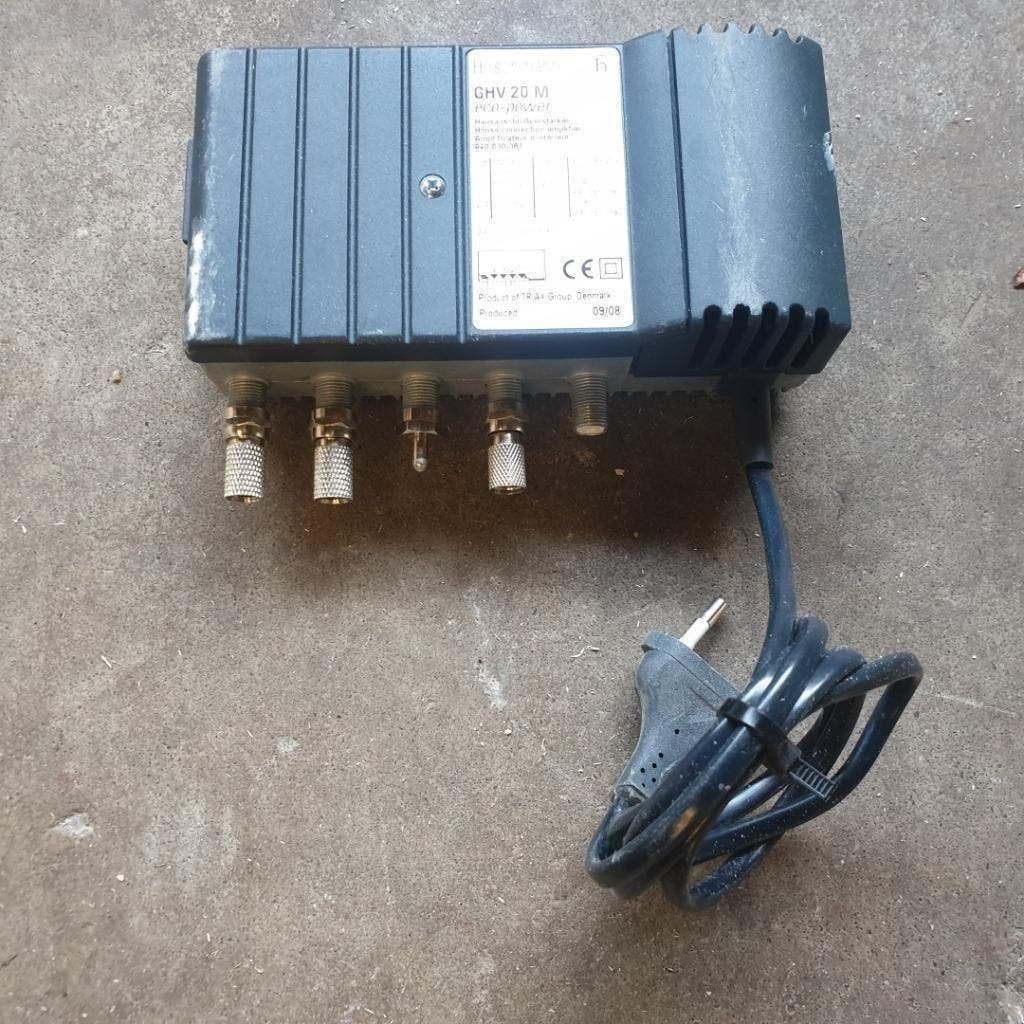 HIRSCHMANN ANTENNE VERSTERKER TYPE GHV 20 M ECO POWER, Ophalen of Verzenden, Refurbished, 120 watt of meer, Overige merken