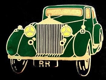 Rolls Royce afb. pin- donkergroen emaille, Verzenden, Nieuw, Transport, Speldje of Pin