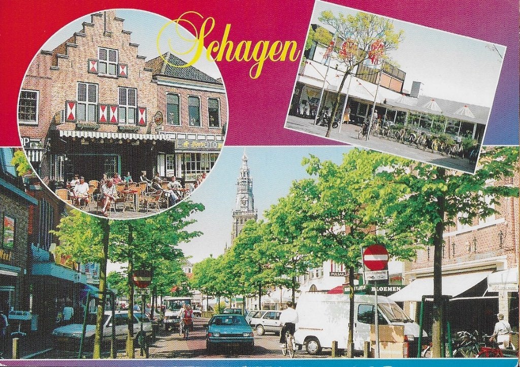 Schagen gelopen ansichtkaart ( 344 ), Ophalen of Verzenden, 1960 tot 1980, Gelopen