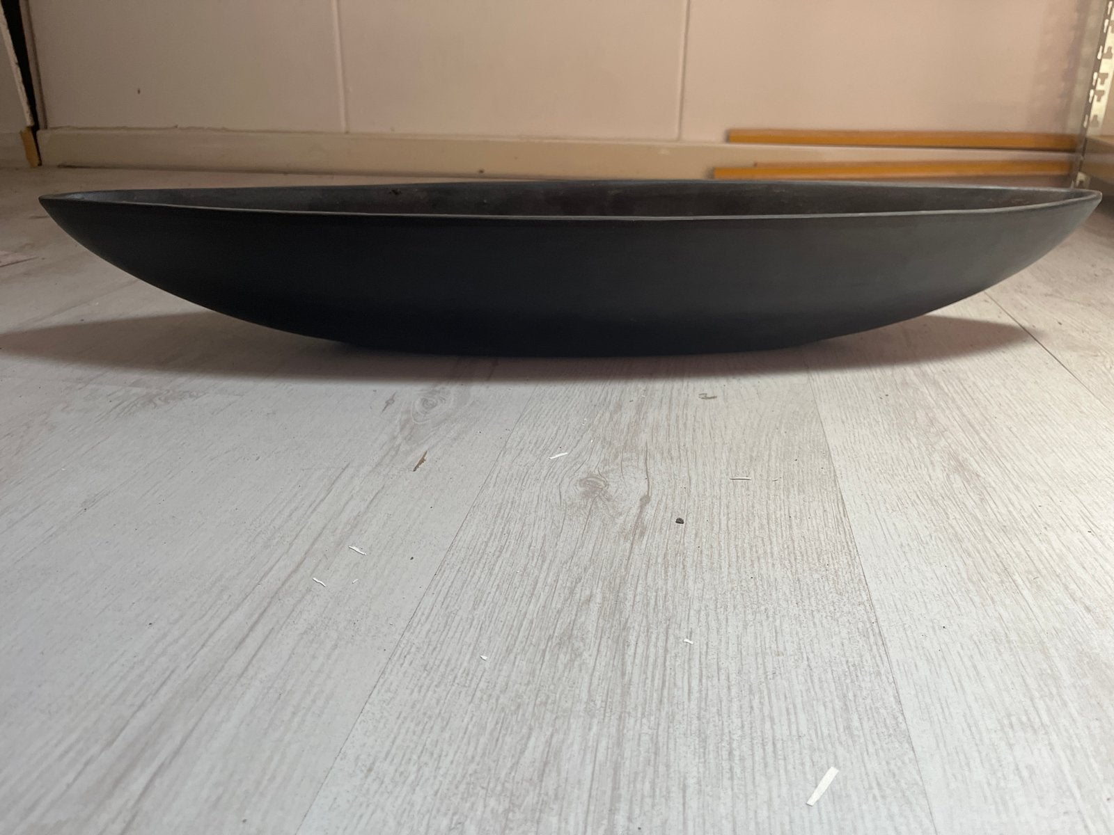 Decoratieve schaal/plantenbak, zwart, langwerpig, Ophalen