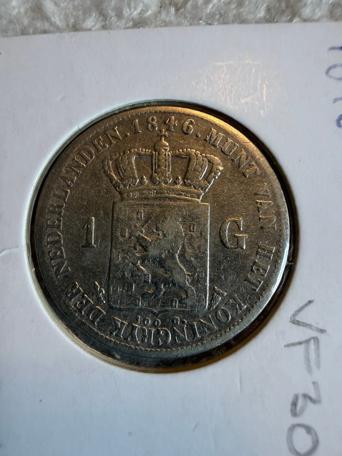 Gulden 1846 lelie Willem II, Postzegels en Munten, Munten | Nederland, 1 gulden, Zilver, Ophalen of Verzenden, Losse munt