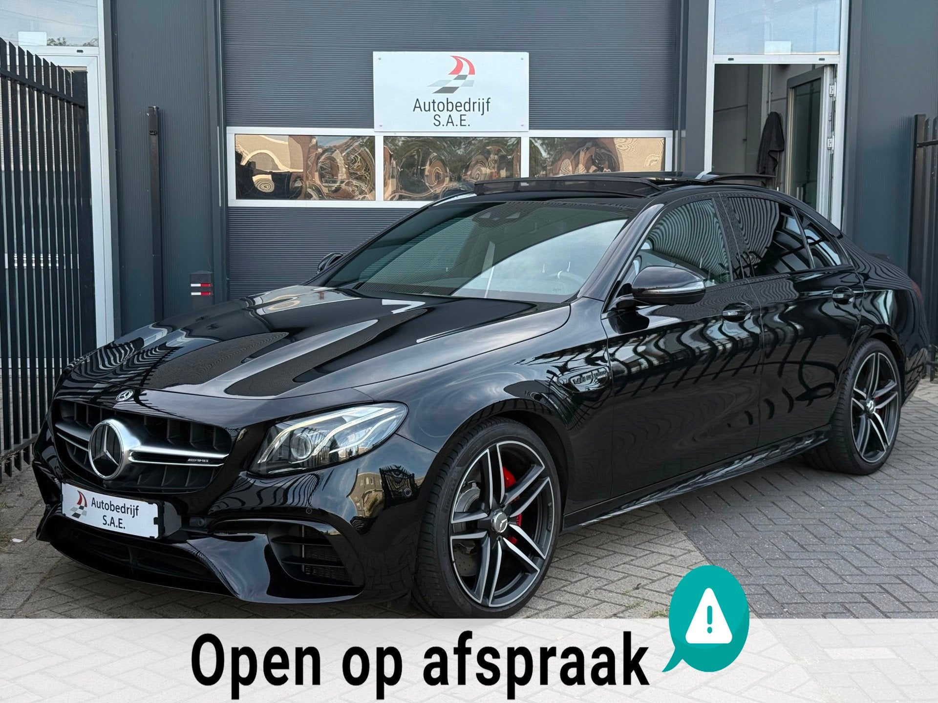 Mercedes-Benz E-klasse AMG 63 S 4MATIC PANO HUD BURMESTER ME, Automaat, Zwart, Vierwielaandrijving, Sedan