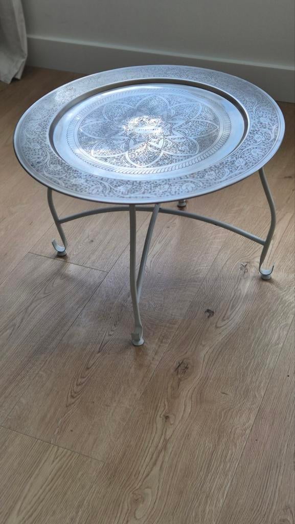 Riverdale bijzettafel, rond, Ø 59 cm, hoogte 43 cm, Ophalen, Minder dan 45 cm, Gebruikt, Metaal of Aluminium