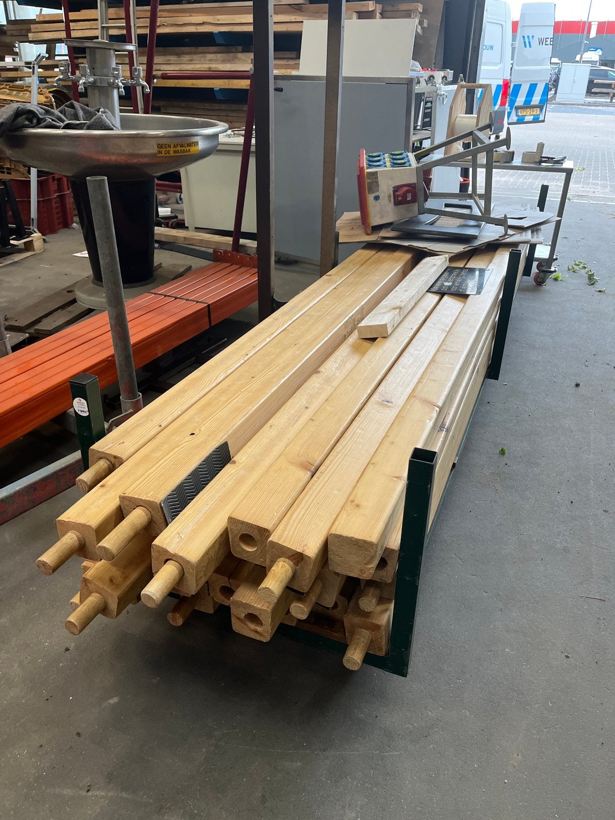 Vuren houten balken - ca. 275 x 8 x 8 cm, Ophalen, Gebruikt, 250 cm of meer, Balken