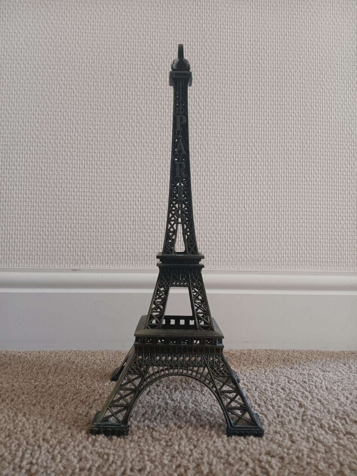 Eiffeltoren beeldje - 34 cm hoog, Ophalen, Overige stijlen, Metaal, Gebruikt