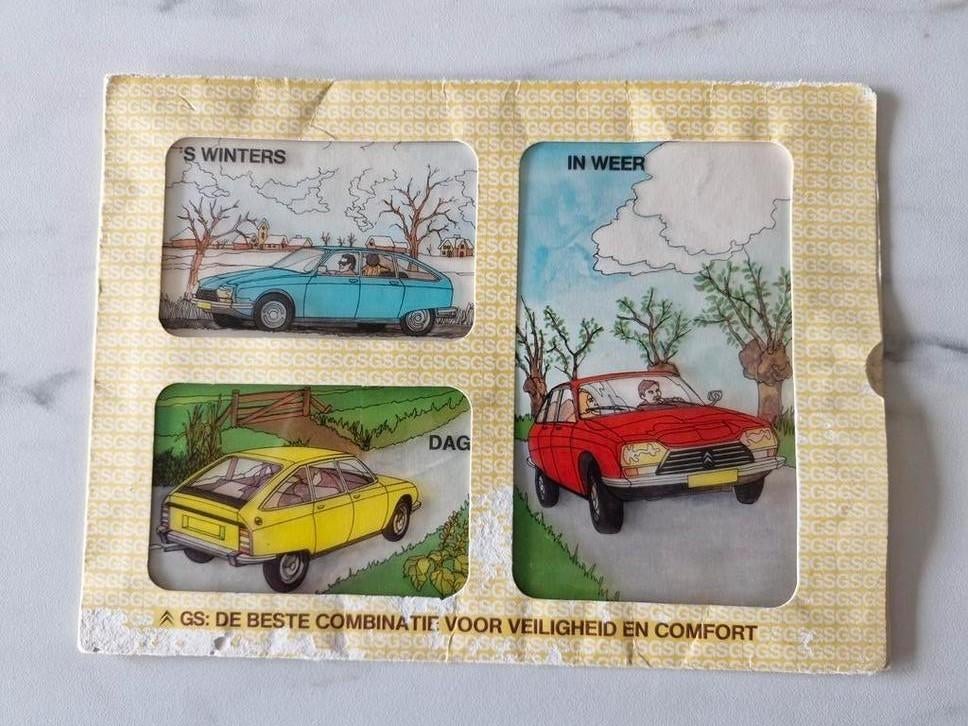 Uniek Citroën GS reclame materiaal - in redelijke staat, Ophalen of Verzenden, Gebruikt, Reclamebord