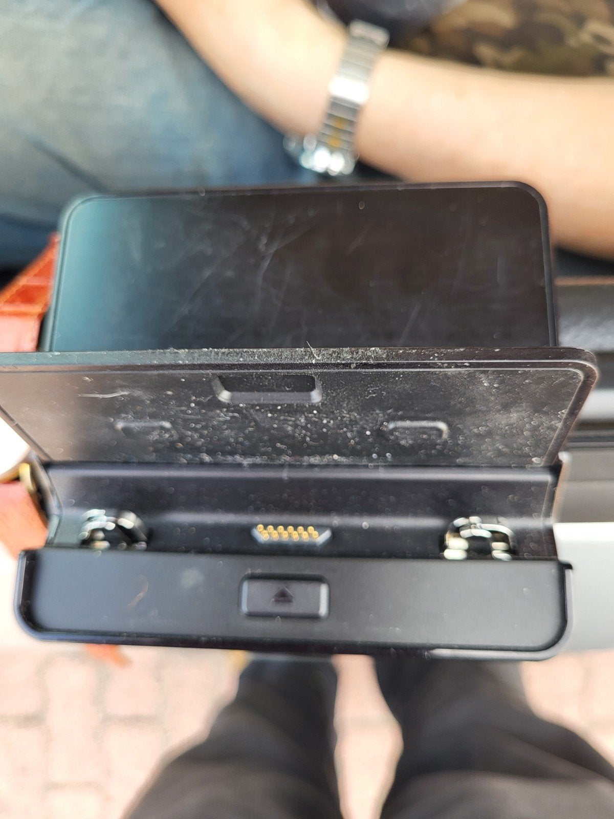 Gebruikt docking station voor tablet/telefoon, Ophalen of Verzenden, Gebruikt, Docking station, Tablet