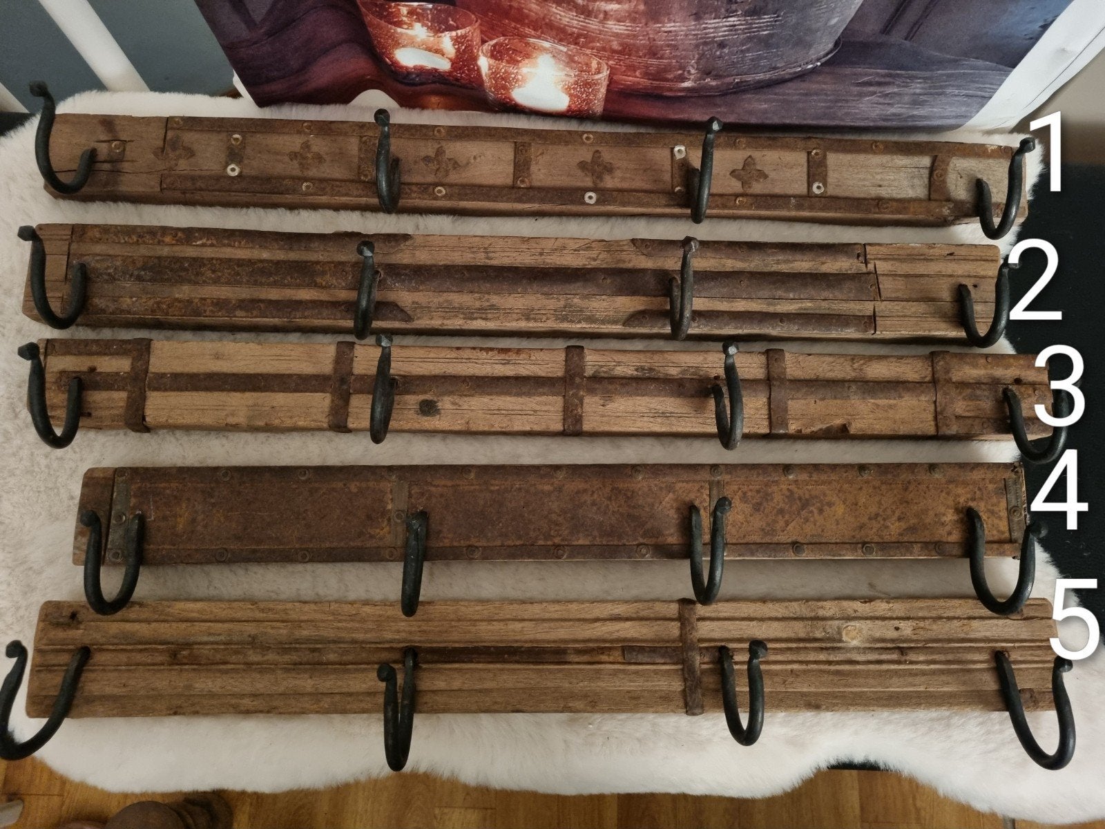 Te koop kapstok landelijk industrieel, Zo goed als nieuw, Minder dan 100 cm, Hout, Ophalen
