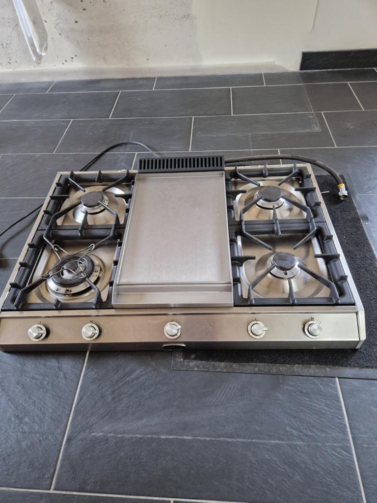 Boretti gasfornuis 90x65 cm met bakplaat - Gebruikt, Ophalen, Gebruikt, 60 cm of meer, Grill