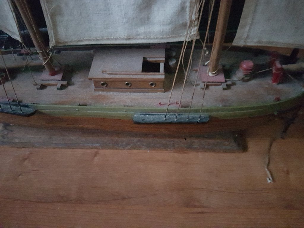 Houten schoener model, Ophalen of Verzenden, Gebruikt, 1:200 of kleiner, Overige merken