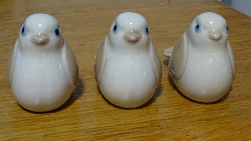 3 Vogel Beeldjes Van Aardewerk., Ophalen of Verzenden, Zo goed als nieuw, Dier