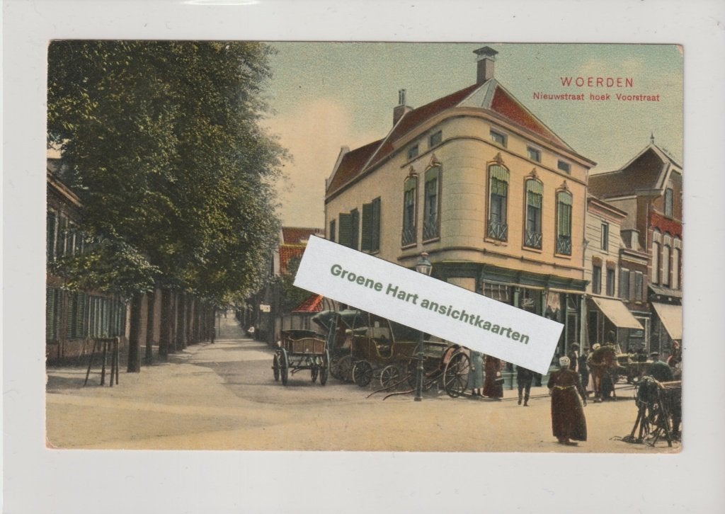 Woerden - Nieuwstraat hoek Voorstraat * 260607-05, Ophalen of Verzenden, Voor 1920, Gelopen, Utrecht