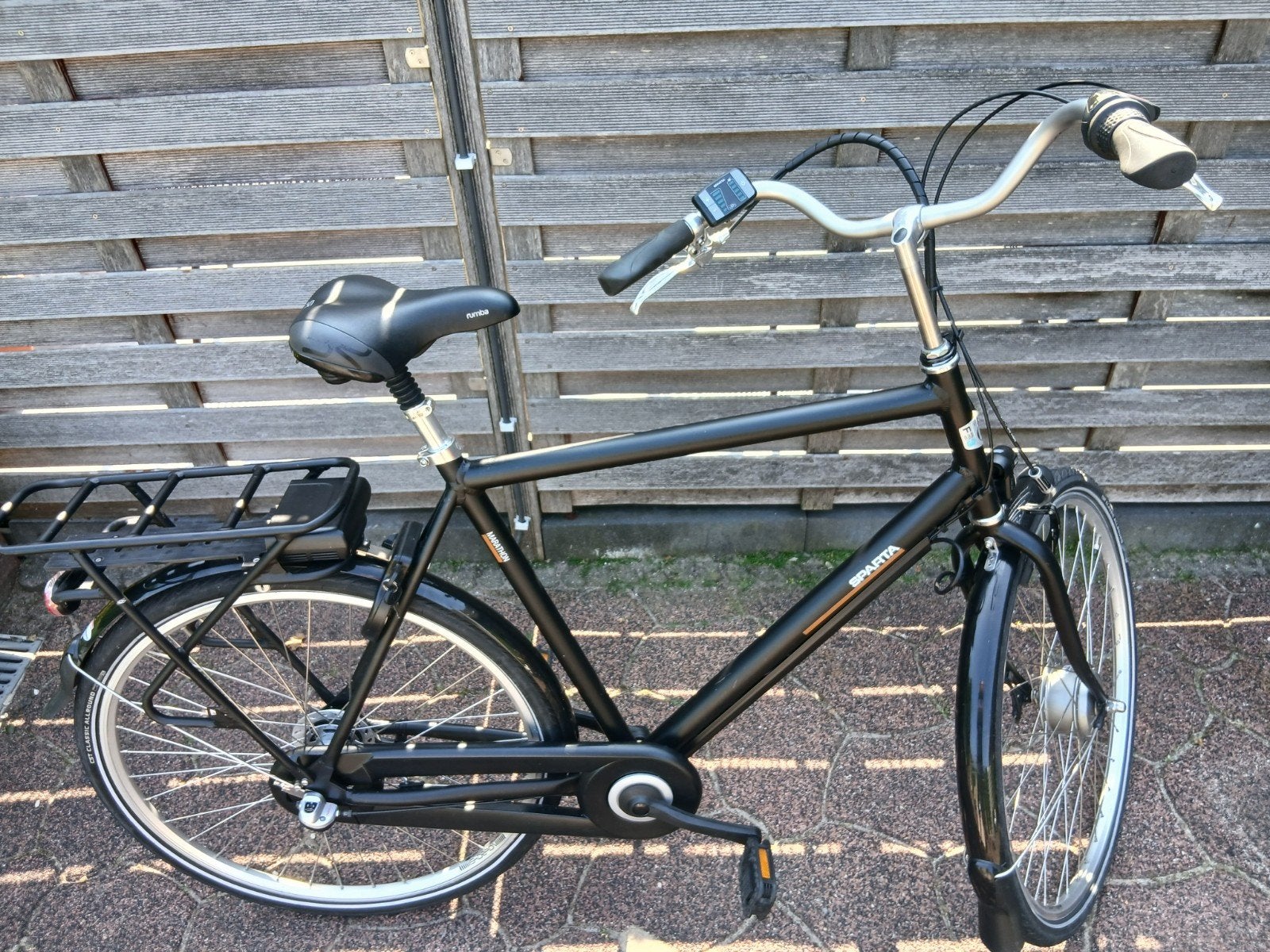 Mooie mat zwarte Sparta ebike,  61cm met splinternieuwe accu, 59 cm of meer, Ophalen of Verzenden, Zo goed als nieuw, Sparta