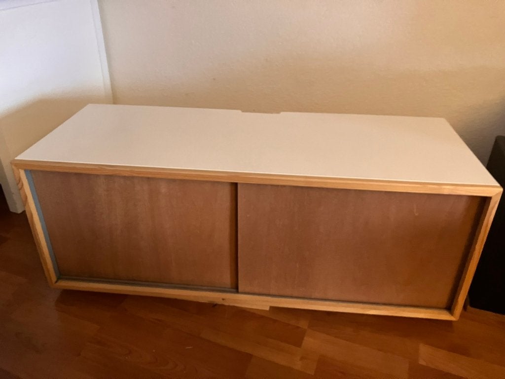Handgemaakt tv meubel, Huis en Inrichting, Kasten | Televisiemeubels, Ophalen, 100 tot 150 cm, Zo goed als nieuw, Minder dan 100 cm