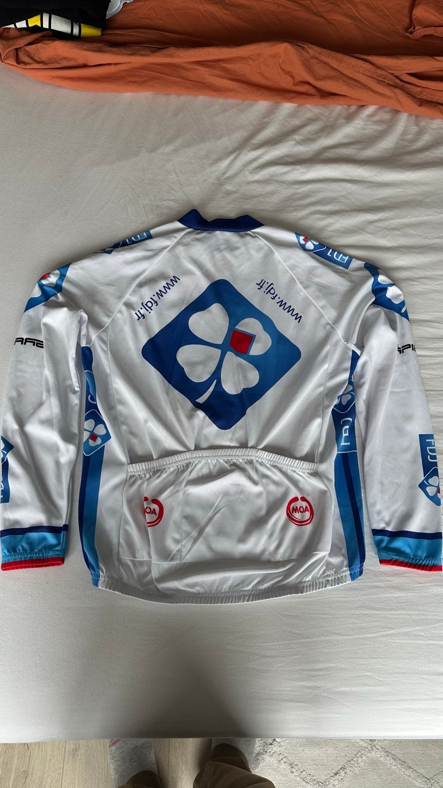 FDJ Wielerpak (Shirt & Lange Broek) Maat M - Zo goed als nie, Ophalen of Verzenden, Zo goed als nieuw, Bovenkleding, Heren
