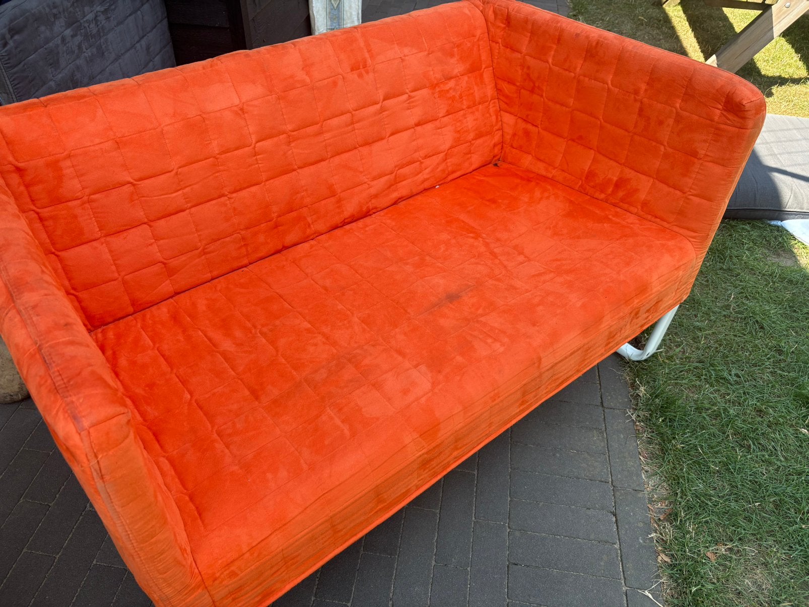 Ikea compact bankje 120 breed., Huis en Inrichting, Ophalen, Zo goed als nieuw, Tweepersoons, Minder dan 150 cm