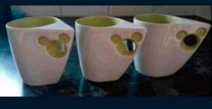 3 x Mickey mouse mokken disney, Ophalen, Mickey Mouse, Zo goed als nieuw, Servies