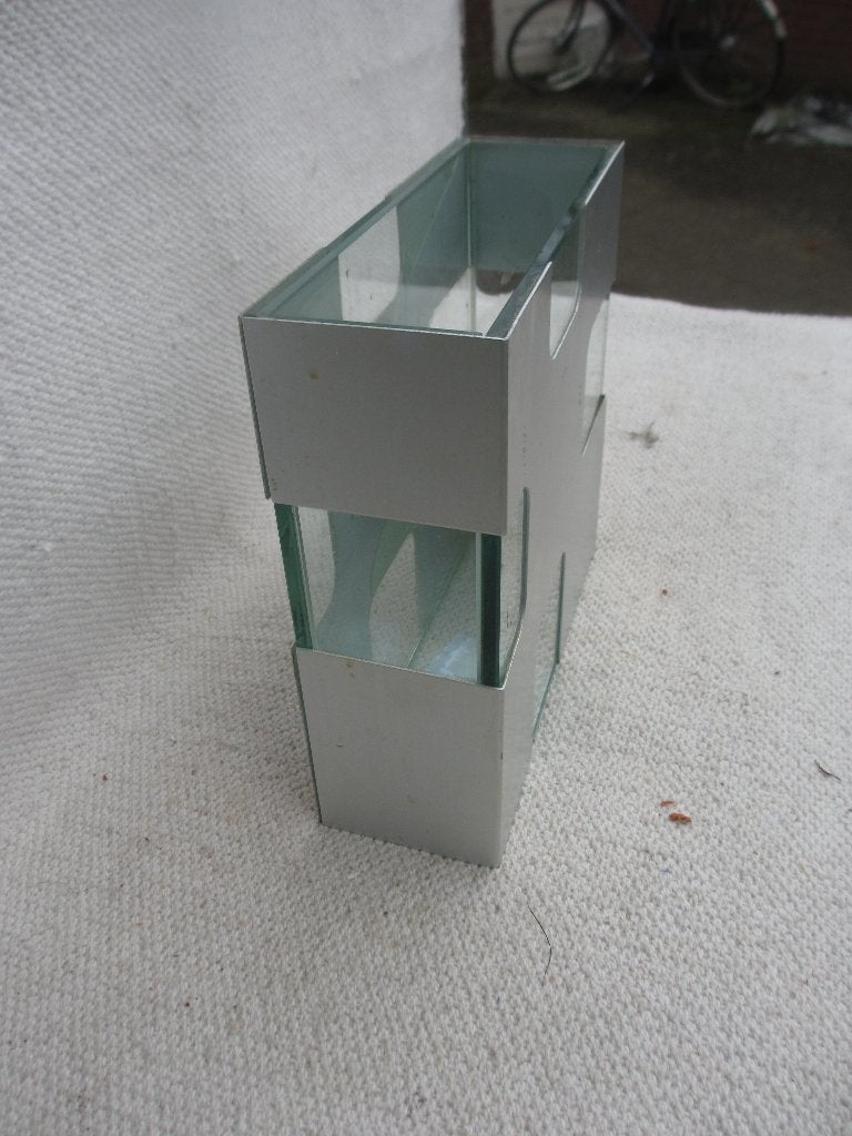 Een postmoderne vaas jaren 80, Gebruikt, Overige kleuren, Ophalen of Verzenden, Glas