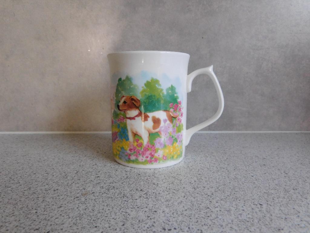 Mok Fine Bone China Jack Russel Duchess, Ophalen of Verzenden, Zo goed als nieuw, Overige stijlen, Kop(pen) en/of Schotel(s)
