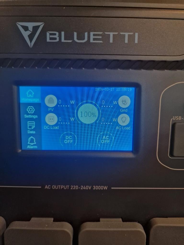 Bluetti AC300 3KW Power  met 2 B300K Batterijen inc factuur, Ophalen, Overige typen, Zo goed als nieuw, Geluidgedempt