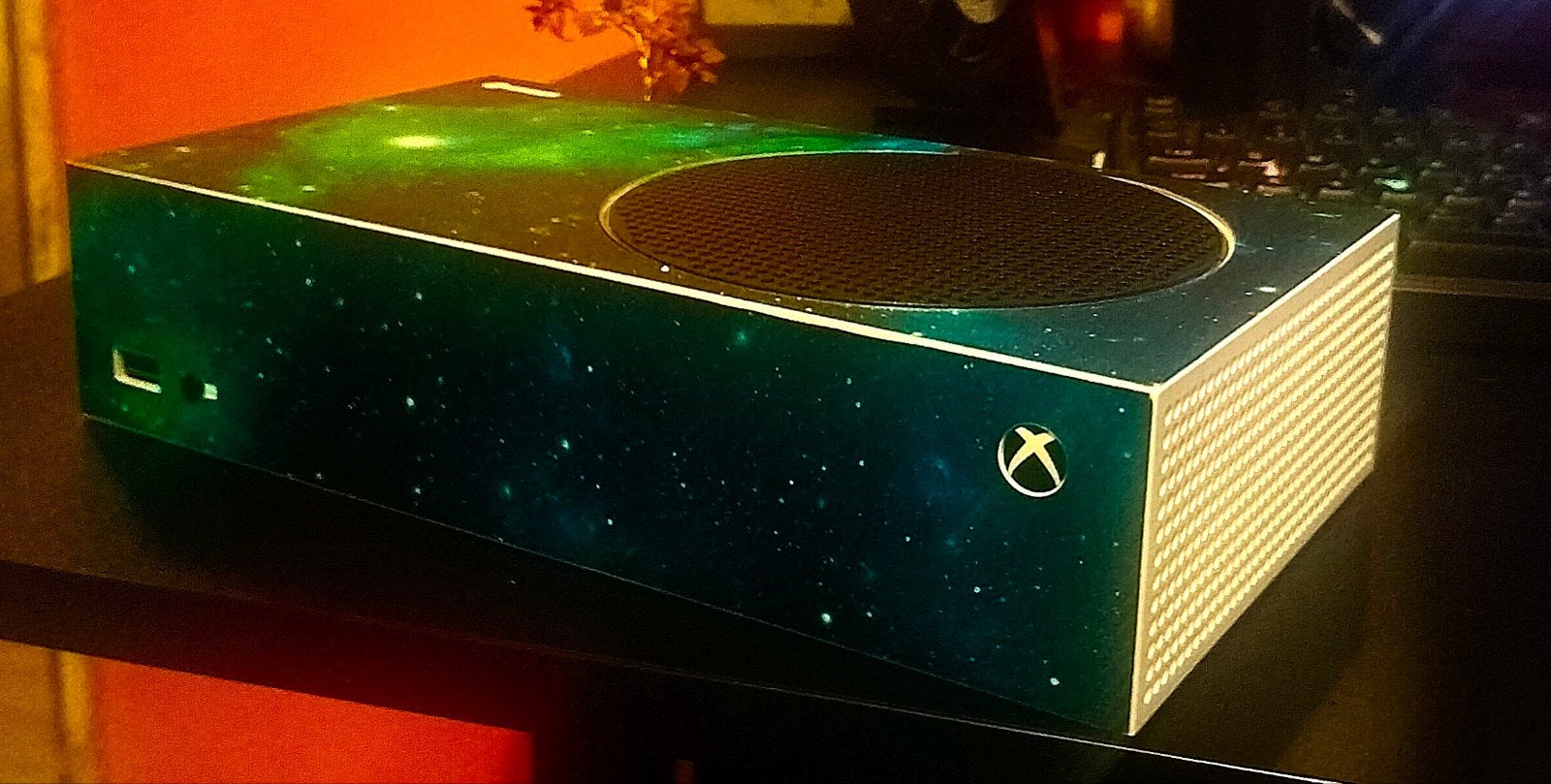 Xbox Series S - Zeer Mooi Exemplaar met Galaxy Skin, Ophalen of Verzenden, Zo goed als nieuw, Xbox Series S