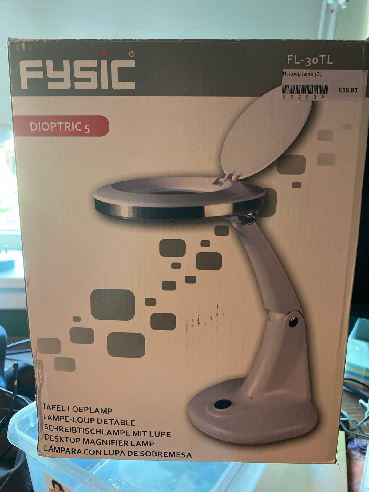 Fysic FL-30TL Loeplamp - Dioptrie 5 - Tafelmodel, Ophalen of Verzenden, Gebruikt, Loeplamp