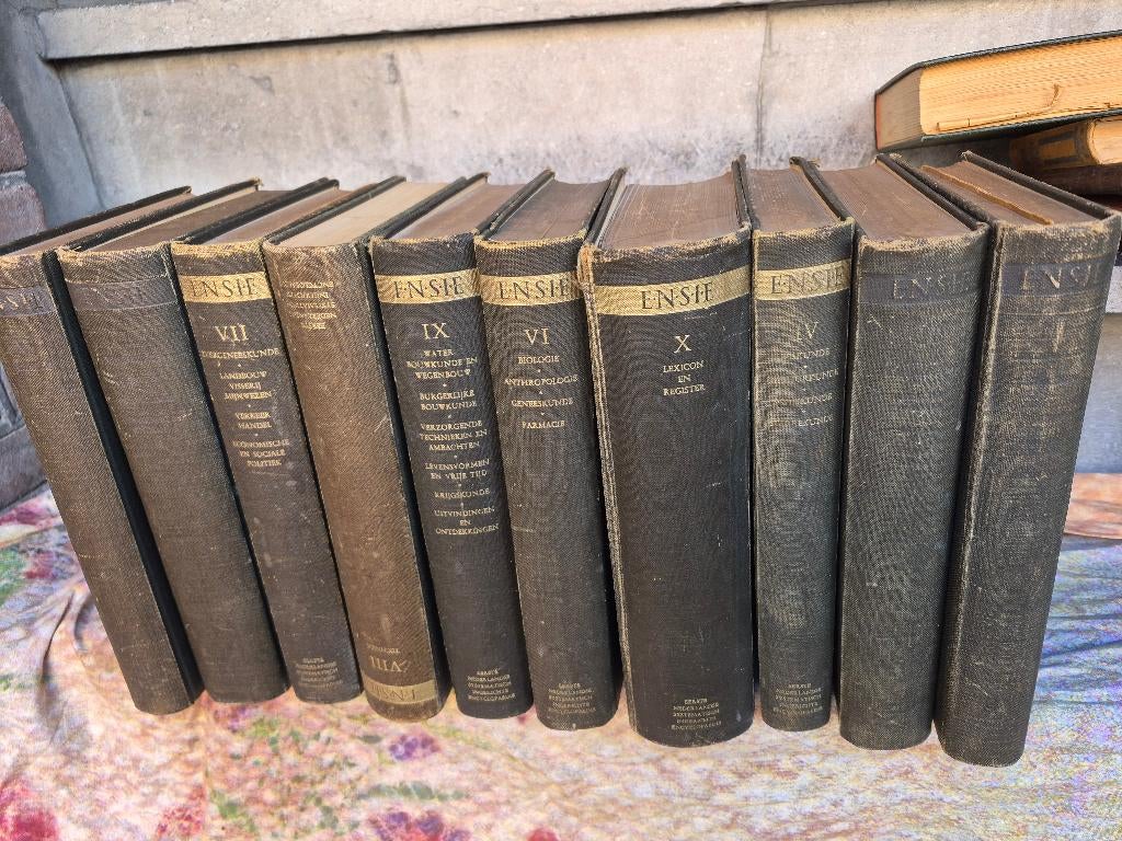 ENSIE Encyclopedie, 10 delen, 1946, 50 en 52 etc, Boeken, Encyclopedieën, Complete serie, Algemeen, Ophalen, Gelezen