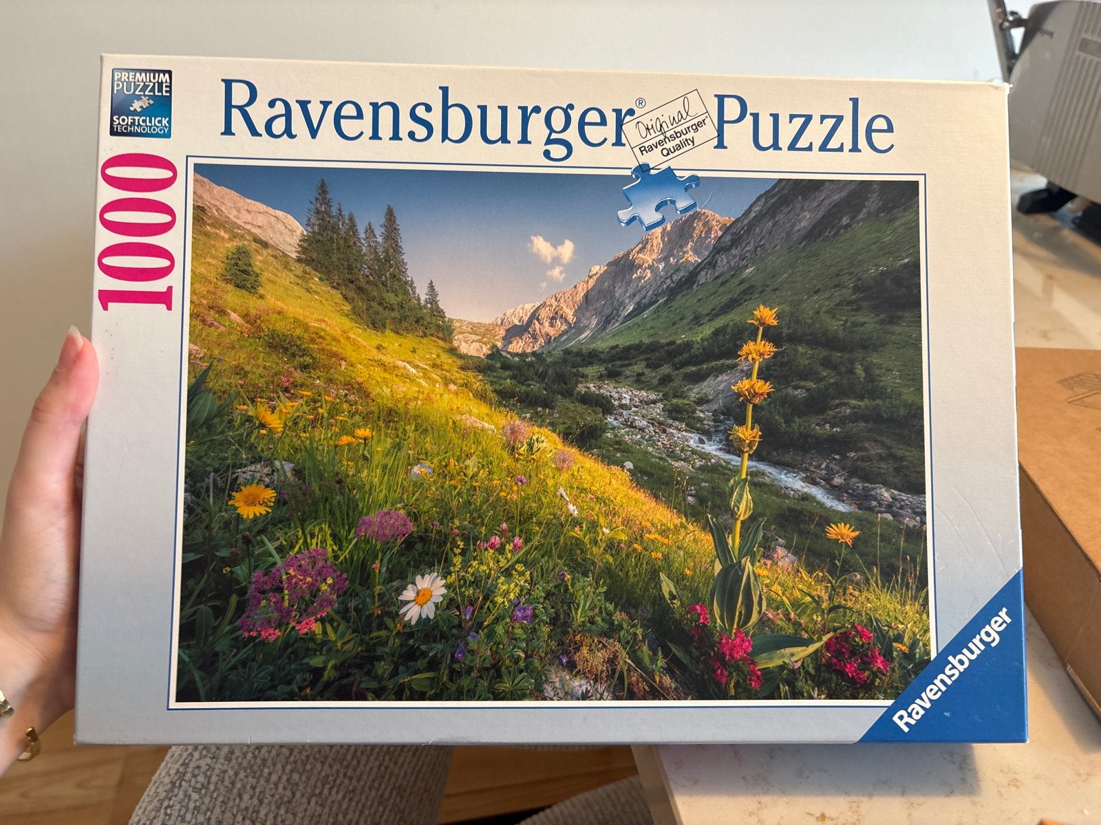 Ravensburger Legpuzzel 1000 stukjes - Berglandschap, Ophalen, 500 t/m 1500 stukjes, Zo goed als nieuw, Legpuzzel