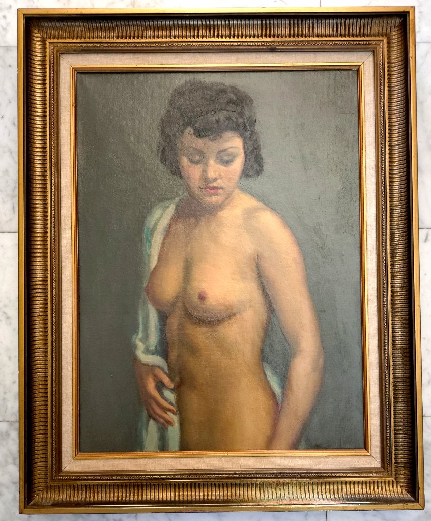 = J Franken Pzn 1896-1977 = staand vrouwelijk naakt =, Ophalen of Verzenden