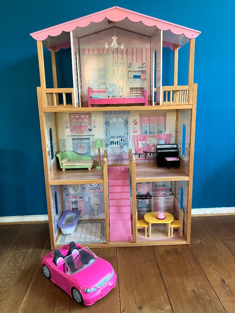 Barbiehuis, Kinderen en Baby's, Speelgoed | Poppenhuizen, Ophalen, Gebruikt, Toebehoren