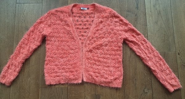 Koraalkleurig Fluffy Gebreid Vest Only (XL), Only, Maat 46/48 (XL) of groter, Oranje, Ophalen of Verzenden