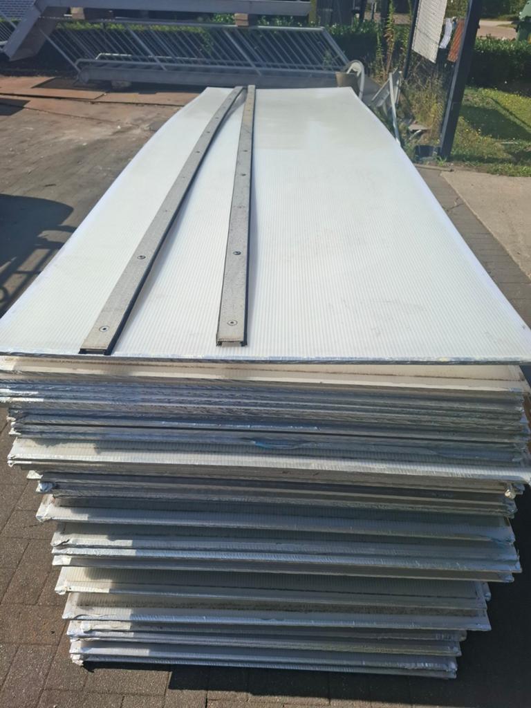 Grote stapel gebruikte HPL platen, Doe-het-zelf en Verbouw, Platen en Panelen, Ophalen of Verzenden