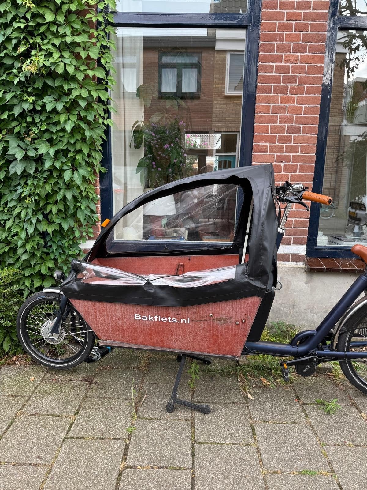 Bakfiets nl CargoBike Long Elektrisch, Ophalen, Gebruikt, 3 kinderen, Velgrem