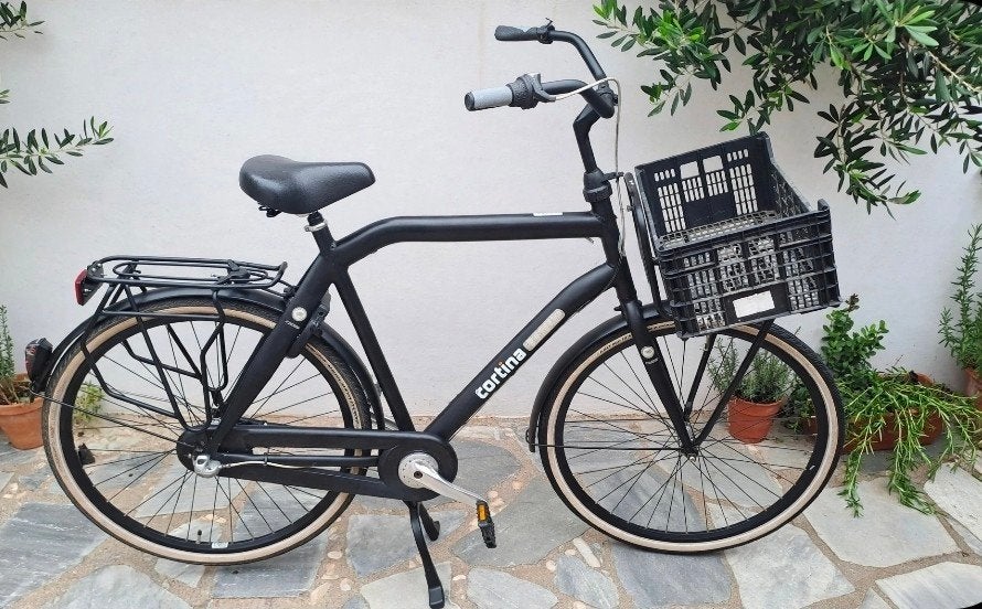 Matzwarte Heren Cortina Crush 28inch met 3 versnellingen, Fietsen en Brommers, Fietsen | Heren | Herenfietsen, Terugtraprem, Versnellingen