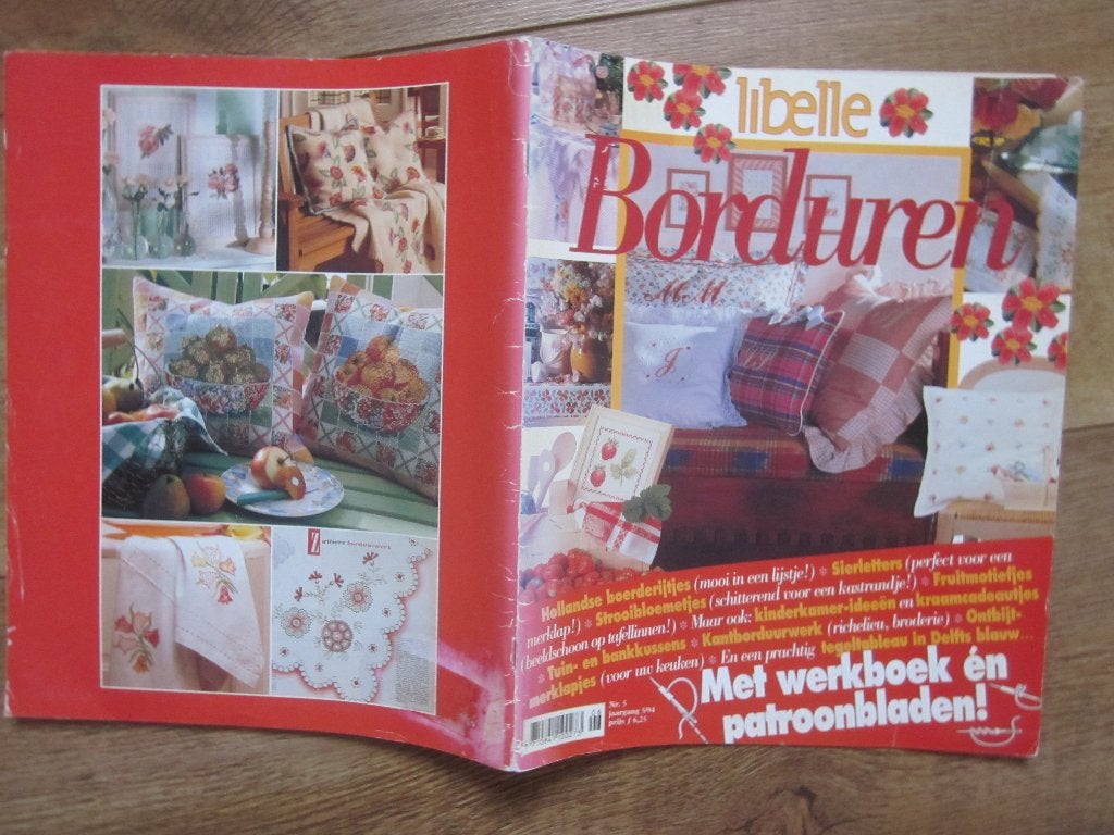 Libelle special Borduren nr.5/94 met werkboek patroonbladen, Hobby en Vrije tijd, Ophalen of Verzenden, Zo goed als nieuw, Handborduren