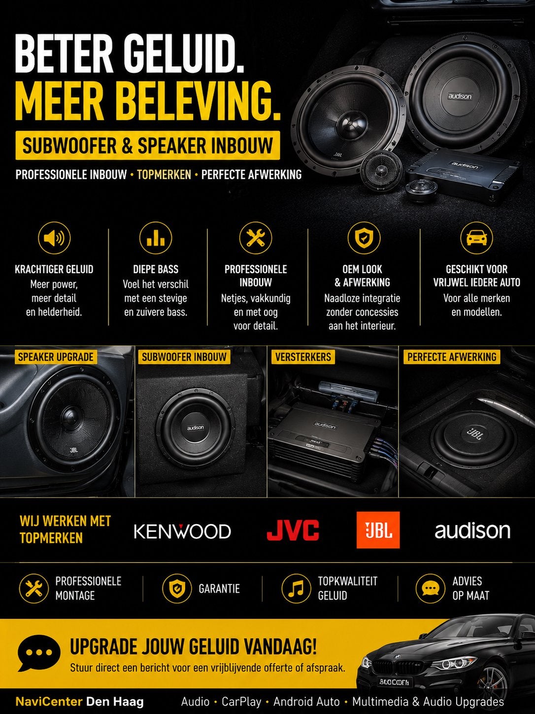 Speaker & Subwoofer Inbouw - NaviCenter Den Haag, Ophalen, Nieuw