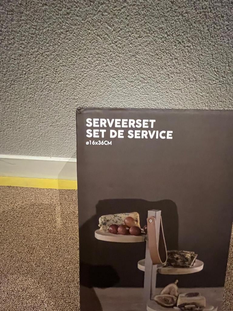 Etagere serveerset nieuw!, Ophalen of Verzenden, Nieuw