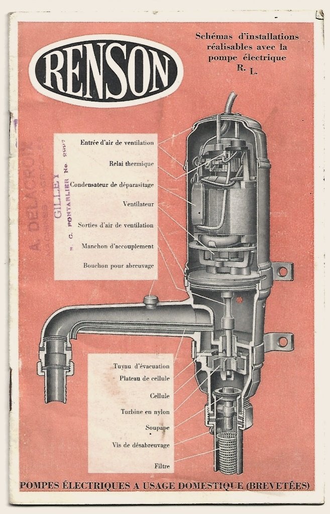 elektrische pomp installatie huis Renson brochure, Verzenden, Zo goed als nieuw, Catalogus