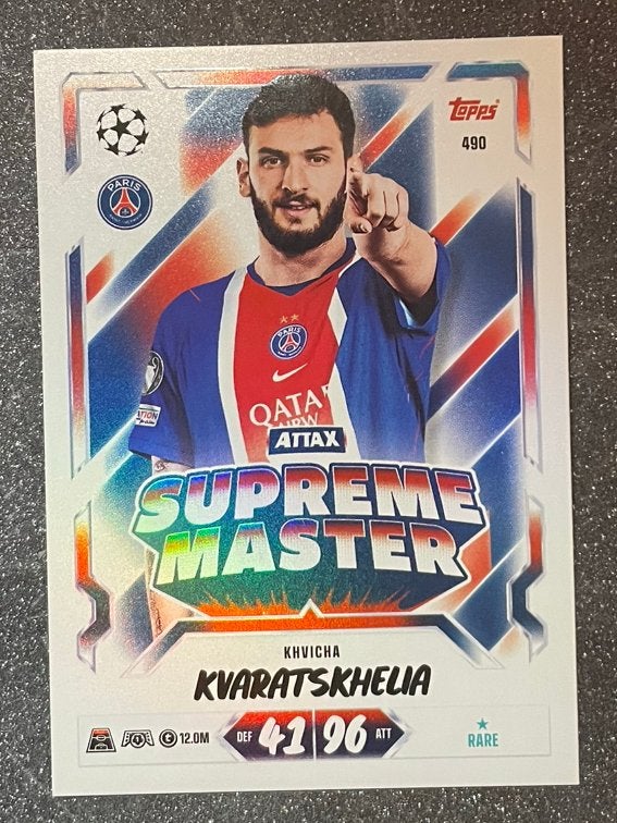 Topps MA 26/27    SUPREME MASTER    KVARATSKHELIA    PSG, Verzenden, Zo goed als nieuw, Plaatje