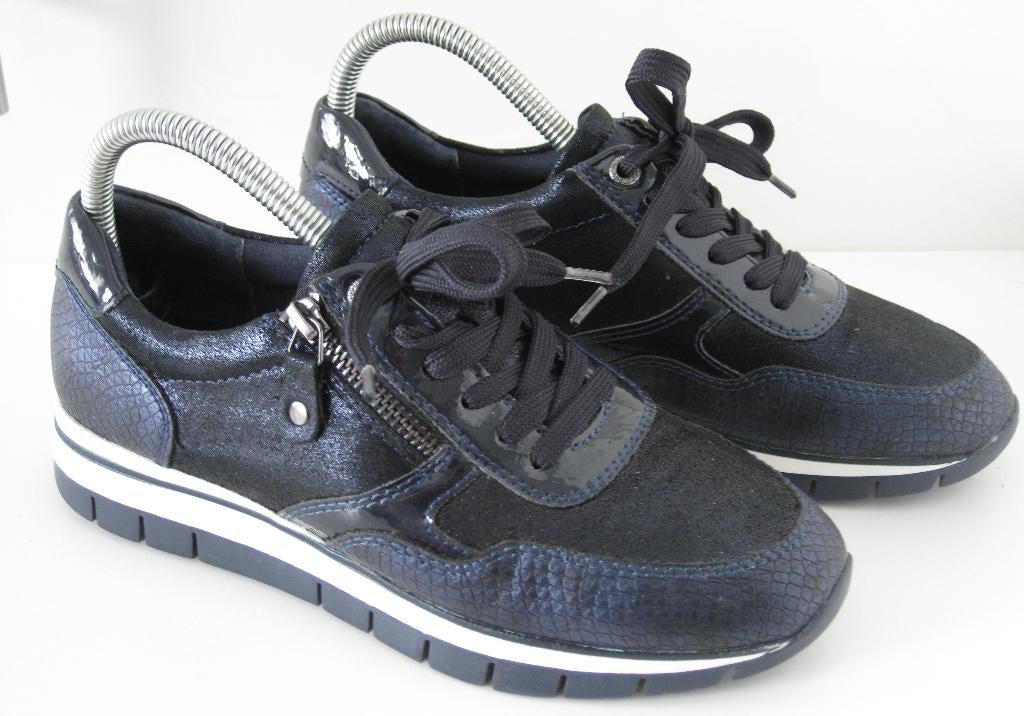 Medicus Sneakers blauw croco met rits en veters maat 5 (38), Kleding | Dames, Schoenen, Medicus, Blauw, Ophalen of Verzenden, Sneakers of Gympen