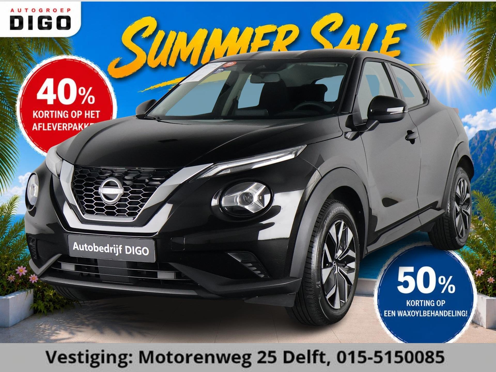 Nissan Juke DIG-T ACENTA CARPLAY NAVI GARANTIE TOT 04-2034!, Voorwielaandrijving, Stof, Euro 6, Zwart