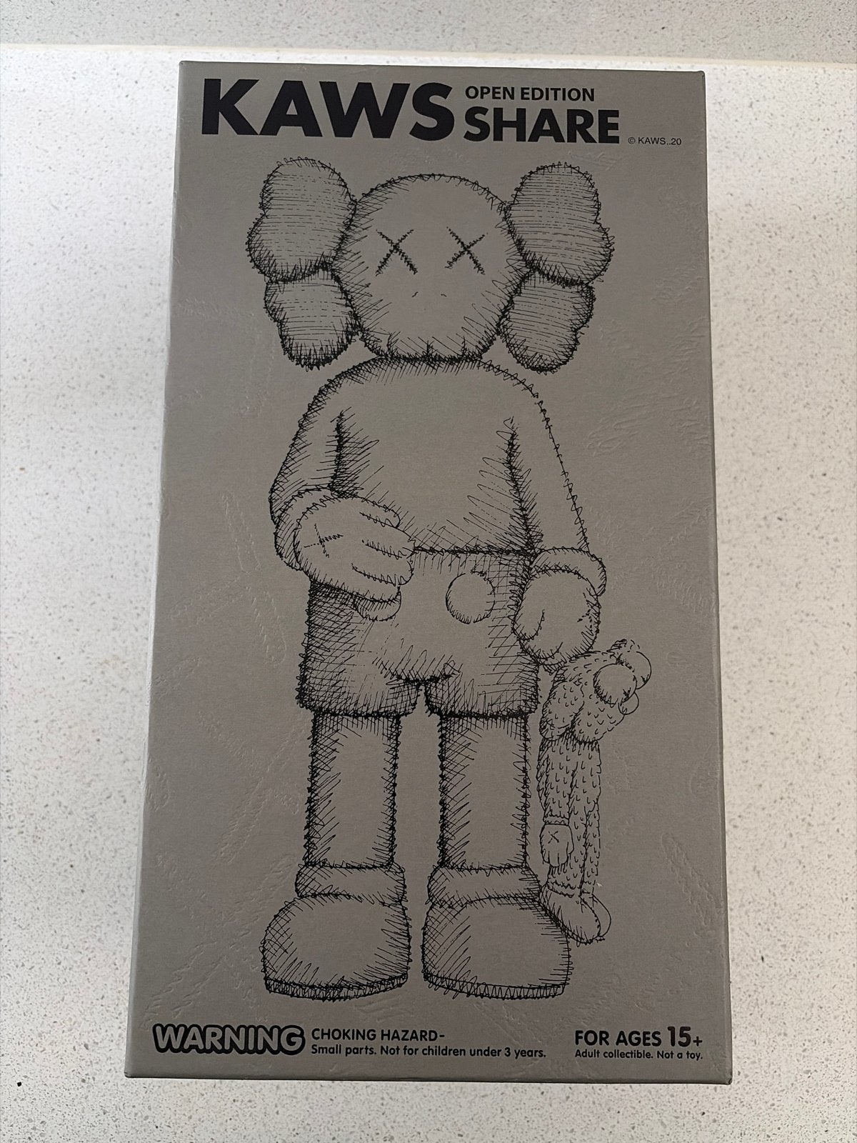 KAWS Share Open Edition Bruin Vinyl Figuur, Ophalen of Verzenden, Nieuw