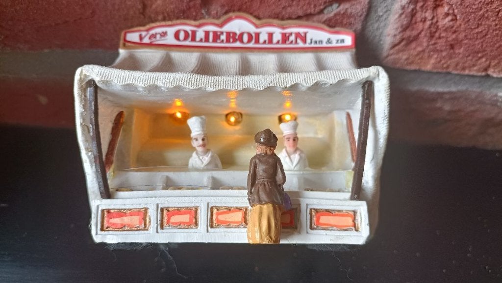 kersthuisje oliebollenkraam met verlichting, Ophalen of Verzenden, Zo goed als nieuw