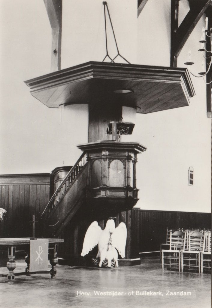 ZAANDAM Ned. Herv. Westzijder  Kerk Preekstoel gr.f., Verzenden, 1960 tot 1980, Gelopen, Noord-Holland