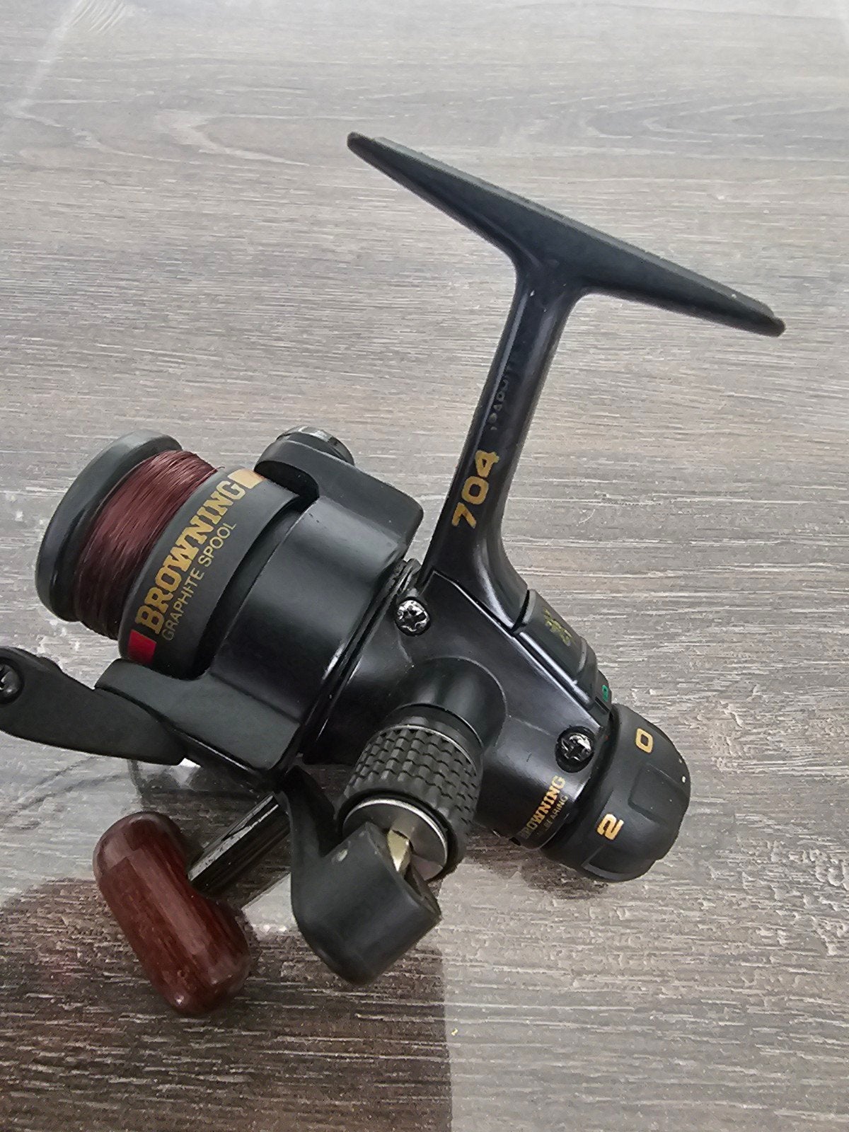 Molen Browning Graphite Spool 704, Watersport en Boten, Ophalen of Verzenden, Gebruikt, Molen