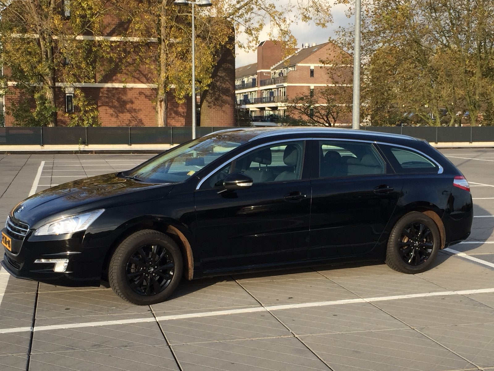Zwarte 16” lichtmetalen velgen peugeot 508SW, Auto-onderdelen, Banden en Velgen, Velg(en), 16 inch, 205 mm, Winterbanden