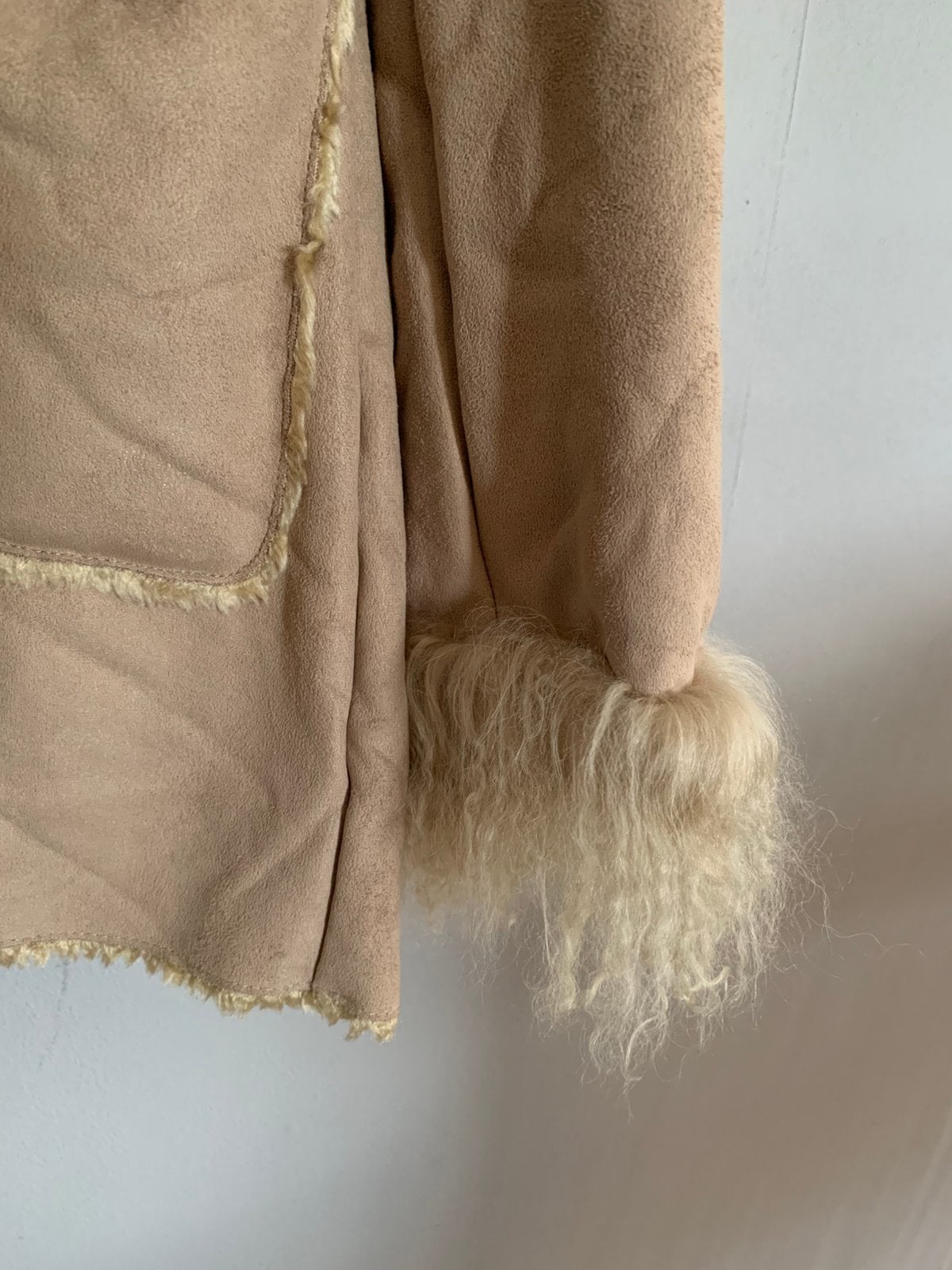 Vintage mongolian fur jas S, -, Beige, -, Ophalen of Verzenden