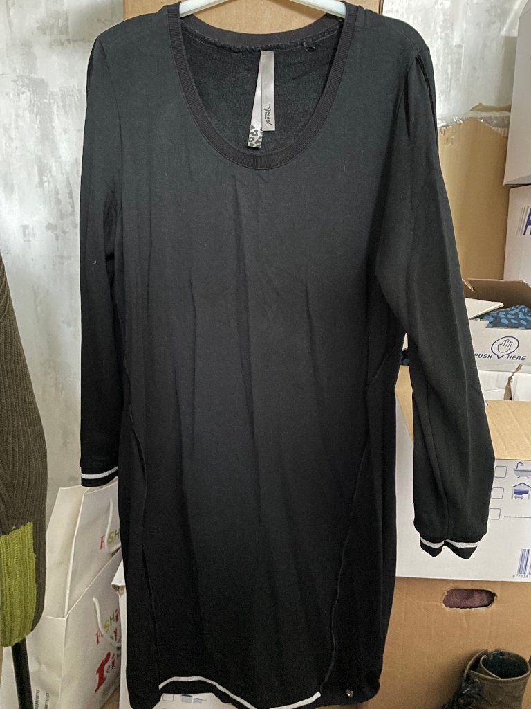 Jurk zwart jersey Poools maat 40 winter, Kleding | Dames, Jurken, Maat 38/40 (M), Zwart, Ophalen of Verzenden, Zo goed als nieuw