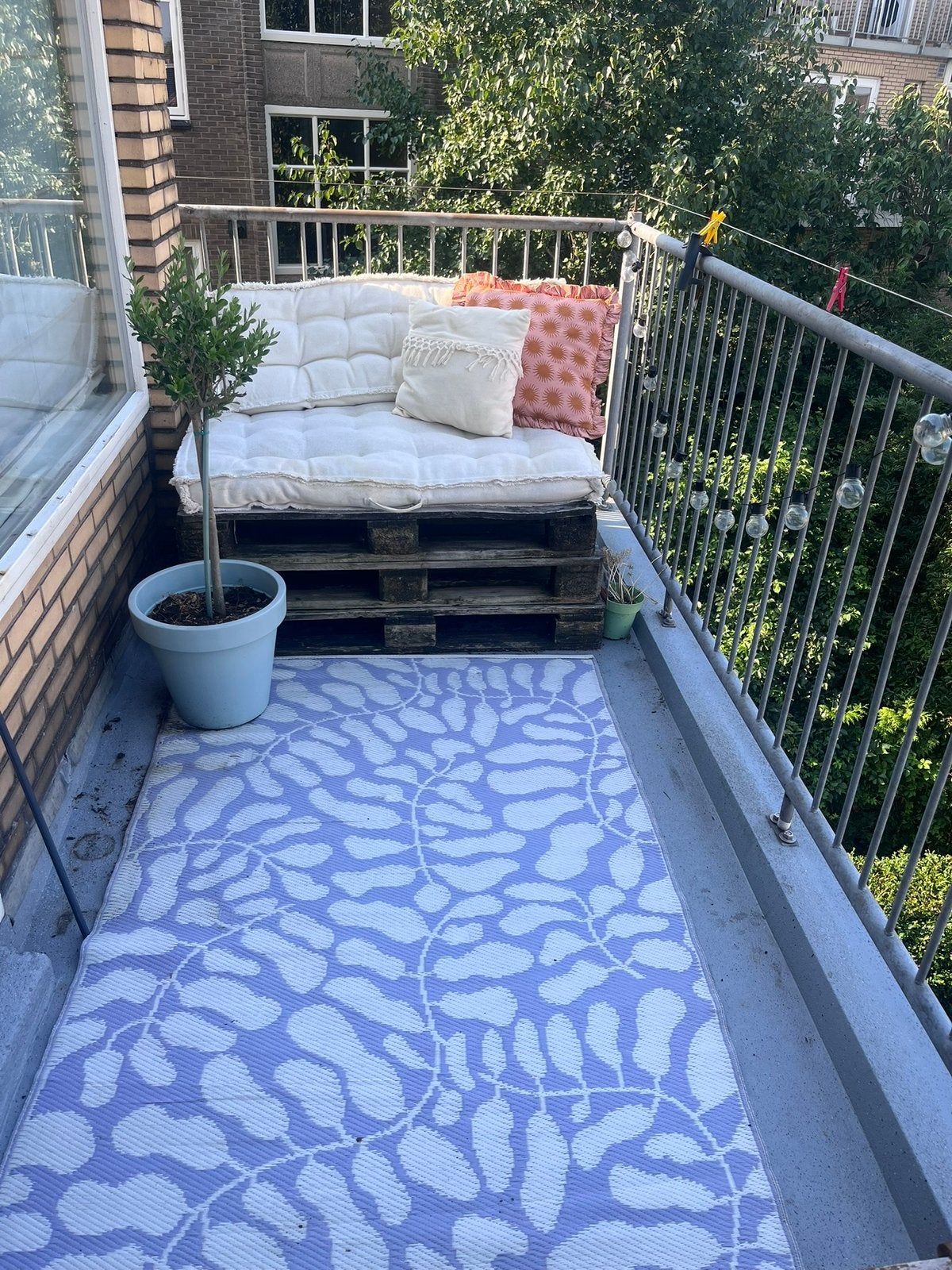 Buitenkleed / balkonkleed, Ophalen