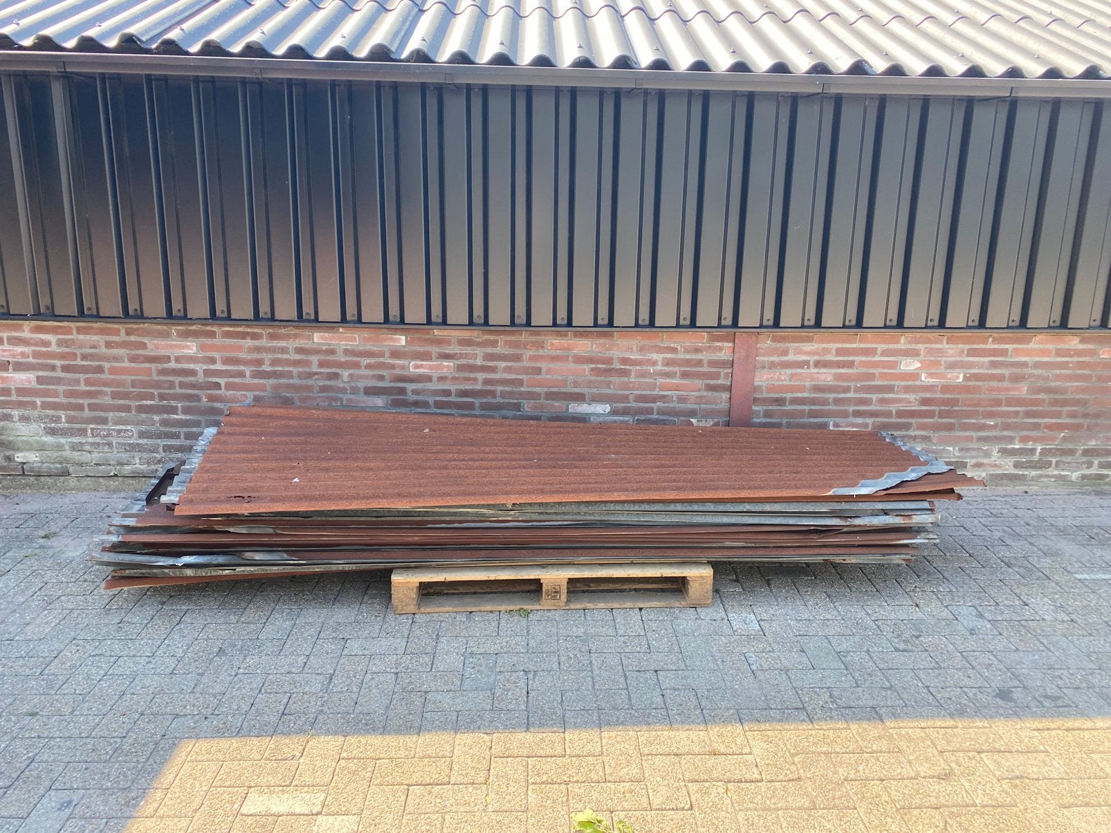 Dakplaten, ijzeren platen, blikken platen, patina look, Ophalen, Gebruikt, IJzer